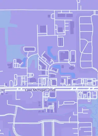 Street map around Burton Breaks LLC, Allendale