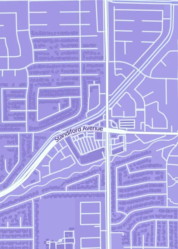 Street map around CakeHoarder Games, 2101 Standiford Ave, Modesto, CA