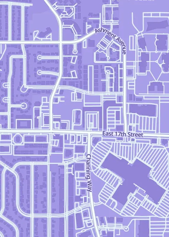 Street map around Captain Comics, 2095 E 17th St, Idaho Falls, ID