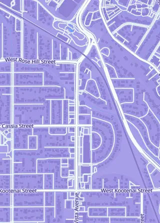 Street map around Captain Comics Inc, Boise