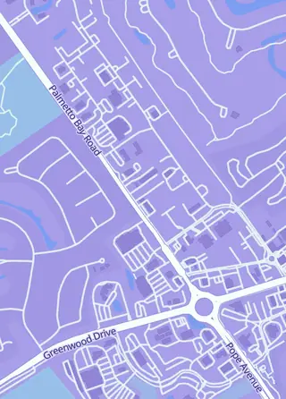 Street map around Captain Jax, Hilton Head Island