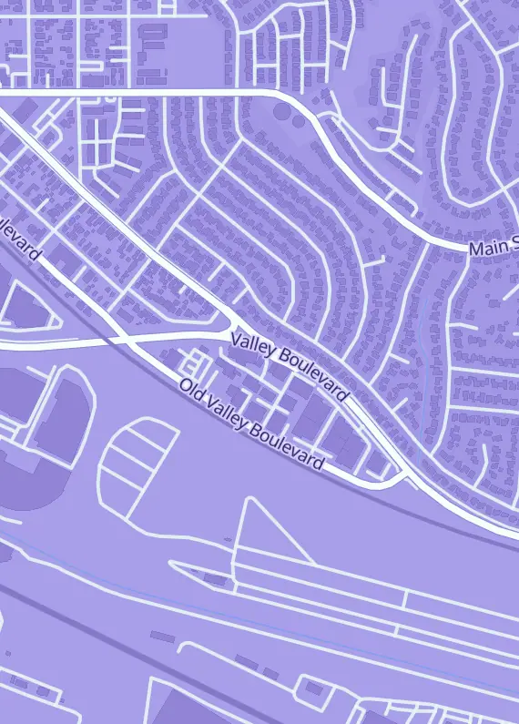 Street map around Card Arena, 16350 Valley Blvd, La Puente, CA