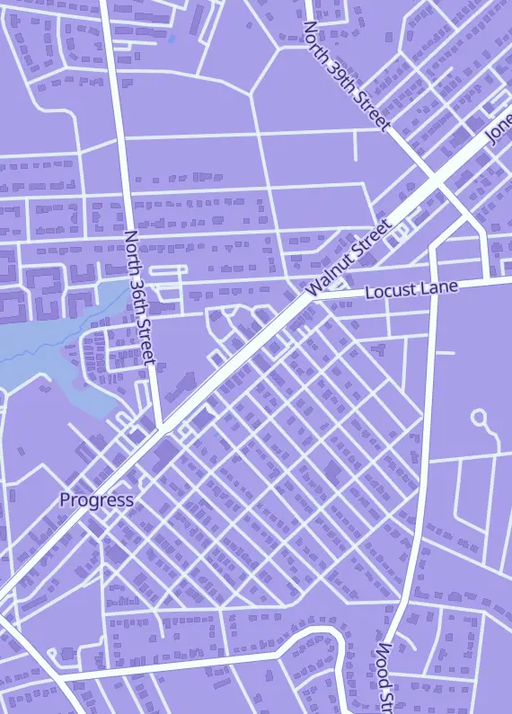 Street map around Card Stadium, 3715 Walnut St, Susquehanna Township, PA