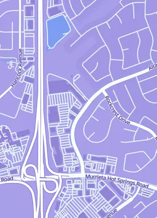 Street map around Cardboardia, Murrieta