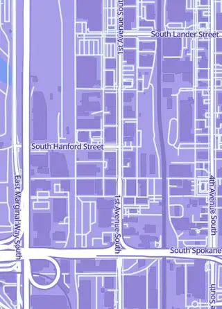 Street map around Cardceus, Seattle