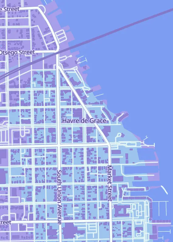 Street map around Cardrade, 203 N Washington St, Havre de Grace, MD