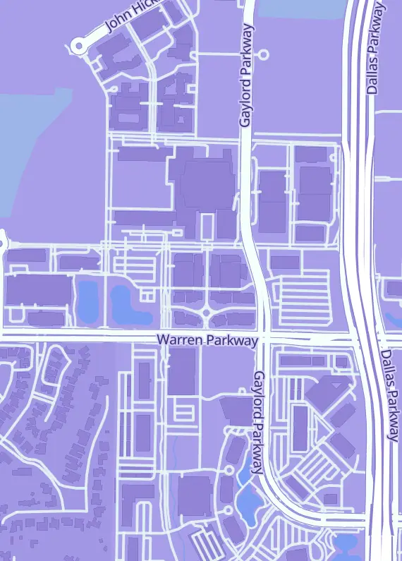 Street map around Cards In A Box, 3625 The Star Blvd Ste 305, Frisco, TX