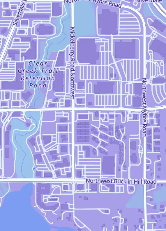 Street map around Cardtropolis TCG, 9414 Ridgetop Blvd NW #104, Silverdale, WA