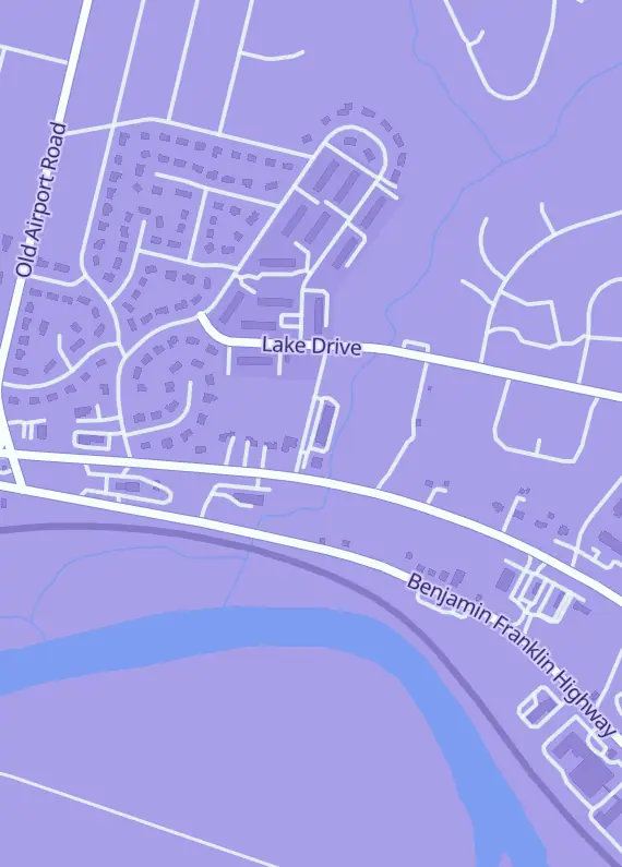 Street map around Carter's Cards, 1 Park Ln #107, Douglassville, PA