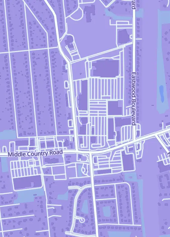 Street map around CaseCover Co., 245 Centereach Mall, Centereach, NY