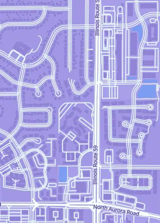 Street map around Cats In Hat, Naperville