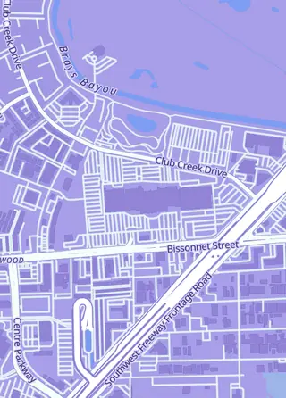 Street map around CCS Houston TX, Houston