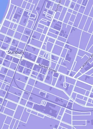 Street map around Celestial Water Games, Sunbury