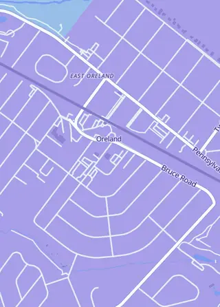 Street map around Choose Me TCG, Oreland