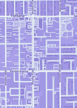 Street map around Chrono & Cosmo, Fontana