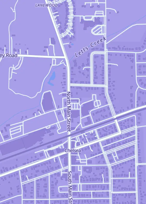 Street map around ClockTower Comix & Collectibles, 518 N Main St, Chelsea, MI