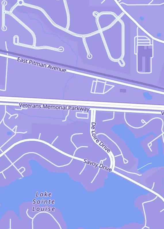 Street map around Cloud 9 Comics and Games, 11114 Veterans Memorial Pkwy, Lake St Louis, MO
