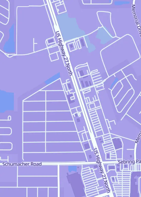 Street map around CMB Collectibles, 3998 US Highway 27 South, Sebring, FL