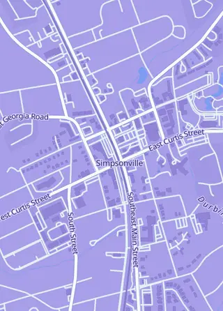 Street map around Coastal Sports Cards, Simpsonville