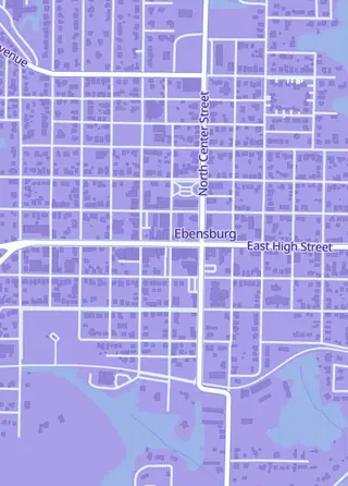 Street map around Codex Comics & Collectibles, Ebensburg