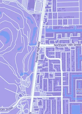 Street map around Cognizant Cards & Collectibles, Pompano Beach