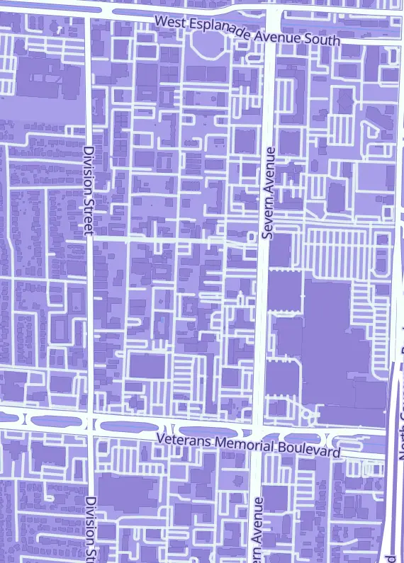 Street map around Coliseum Card Company, 3116 N Arnoult Rd Ste m, Metairie, LA