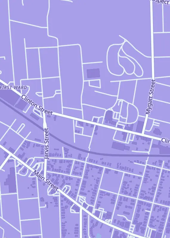 Street map around Collect Binghamton, 174 Clinton St Left, Binghamton, NY