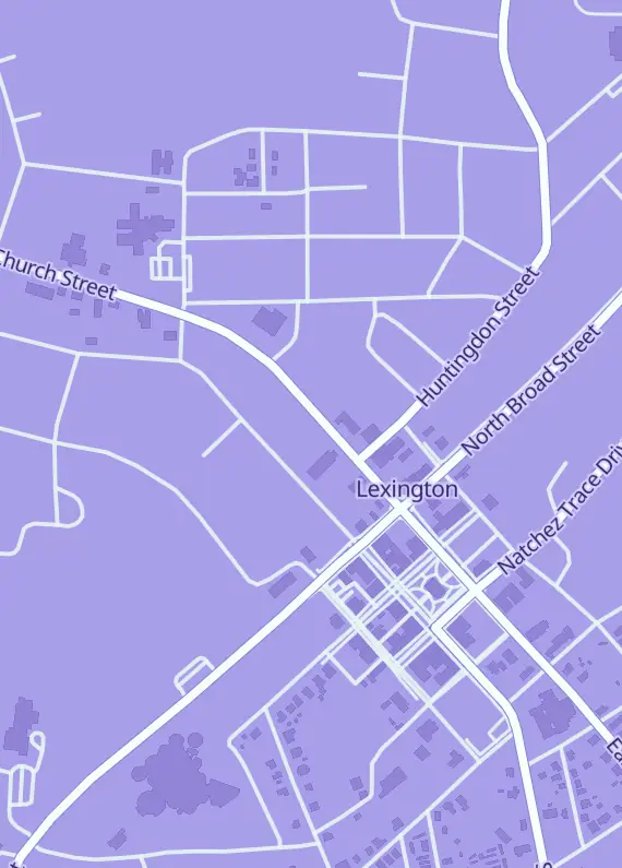 Street map around Collect’eM Card & Hobby, 67 W Church St # A, Lexington, TN