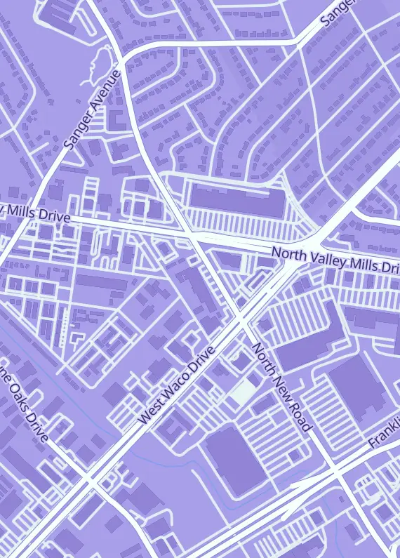 Street map around Collectible Ventures, 606 N New Rd, Waco, TX