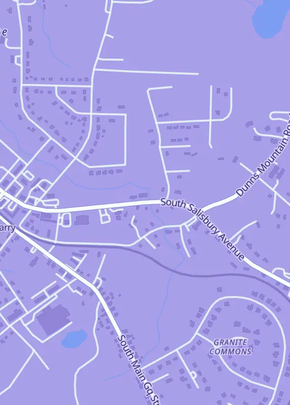 Street map around Collectibles and Games, 409 S Salisbury Ave Unit B, Granite Quarry, NC