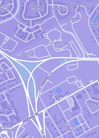 Street map around Collectibles Barn, Little River