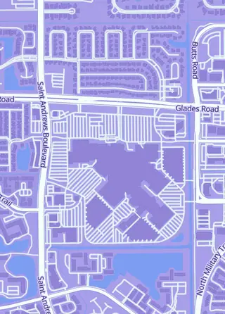 Street map around Collectibles Cafe TV, Boca Raton