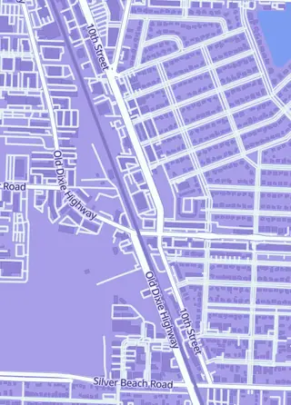 Street map around Collection Realm, Lake Park