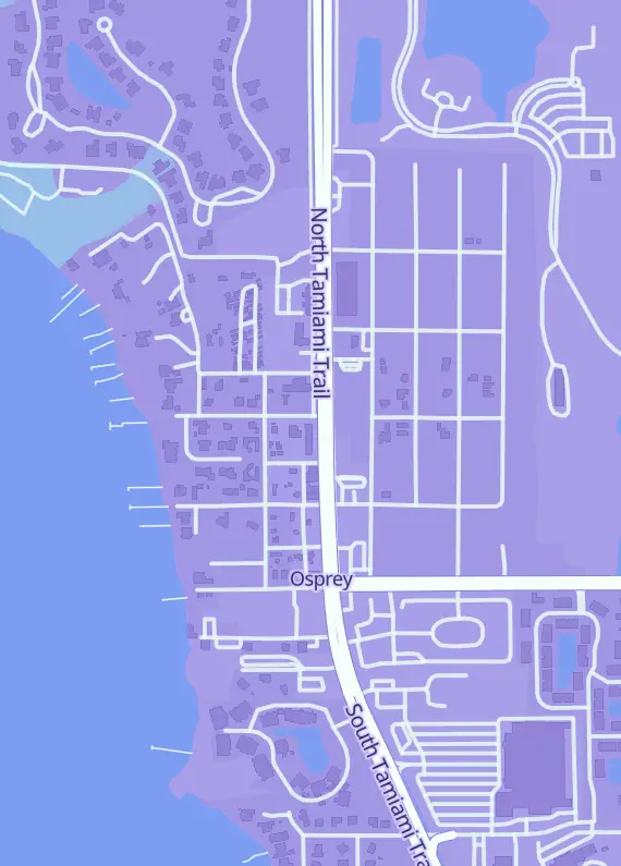 Street map around Collective Cubed - Cards | Collectibles | Community, 153 N Tamiami Trail, Osprey, FL