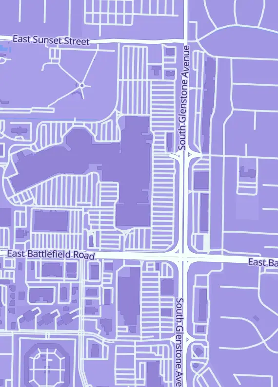 Street map around Collectomaniacs, 2825 S Glenstone Ave, Springfield, MO