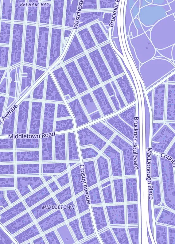 Street map around Collector Cave, 3021-23 Middletown Rd, New York, NY