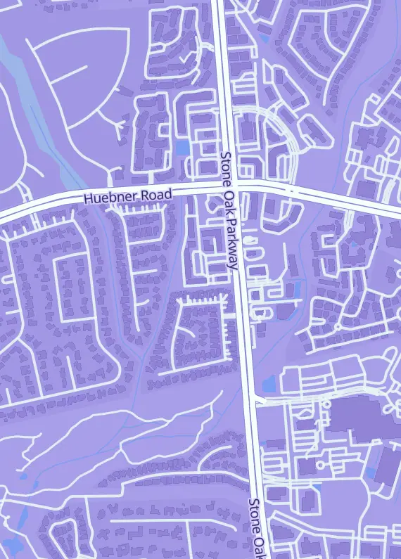 Street map around Collectors Club by JuicedbyJR, 19141 Stone Oak Pkwy #605, San Antonio, TX