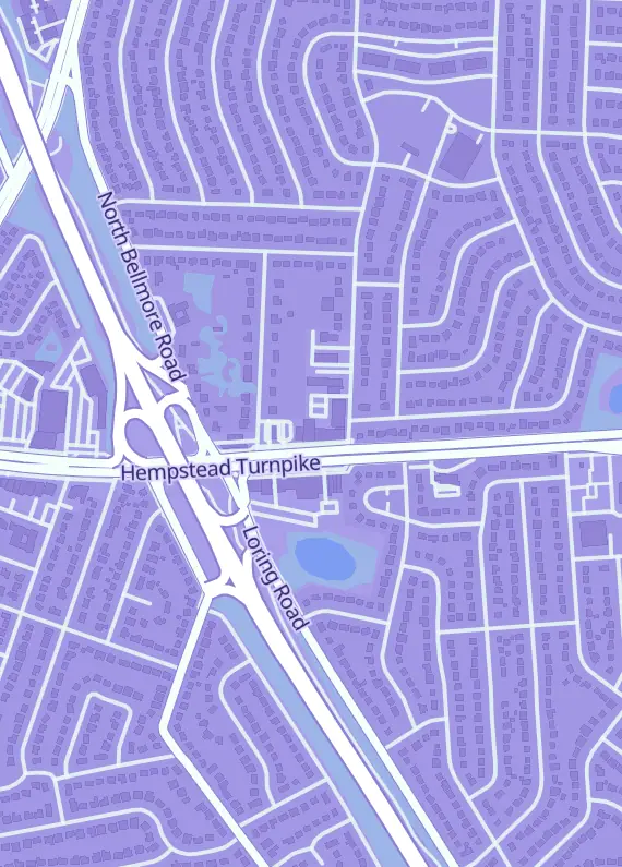 Street map around Collector's Emporium, 2705 Hempstead Tpke, Levittown, NY
