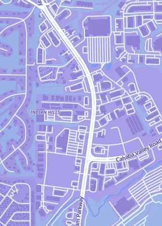Street map around CollectX.co, Pelham
