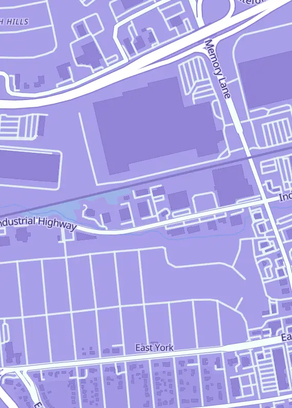 Street map around Comic Store West, 2111 Industrial Hwy, Springettsbury Township, PA