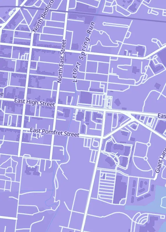 Street map around Comics and cool stuff, 300 E High St, Carlisle, PA