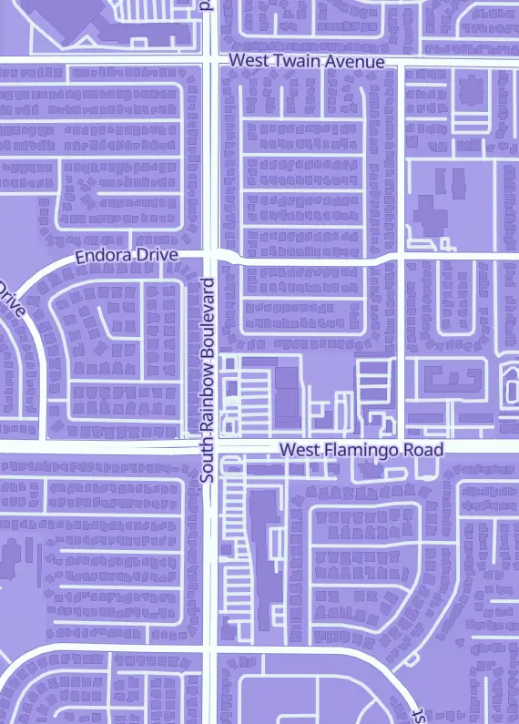 Street map around Commander Games, 4012 S Rainbow Blvd #J, Las Vegas, NV