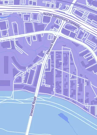 Street map around Common Ground Games, Dallas