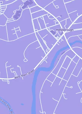 Street map around Contra-Band Table Top Games, Hillsborough