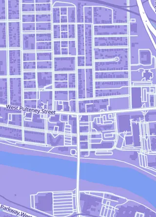 Street map around Corning Comics & Collectibles, Corning