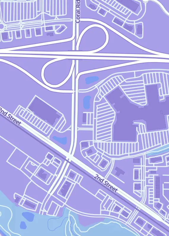 Street map around Corridor Cards, 1451 Coral Ridge Ave, Coralville, IA