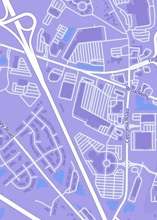 Street map around Cottage Antiques and Crafts, Allentown