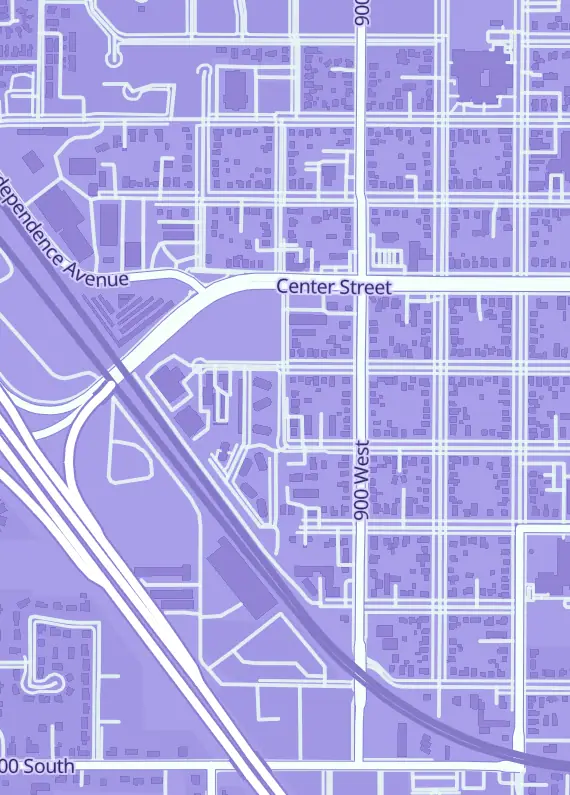 Street map around Crazy Card Addict, 95 W 100 S, Provo, UT 84601', Provo, UT