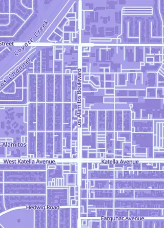 Street map around Custom Poke Cards, Los Alamitos
