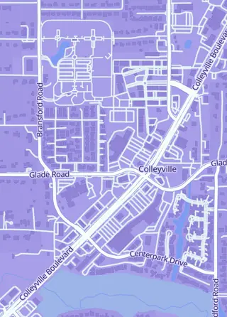 Street map around d20 Comics and Games, Colleyville